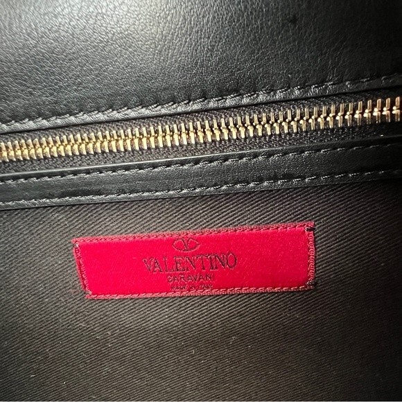 Valentino Rockstud Medium Glam Lock Flap Bag in Black - Picture 13 of 16